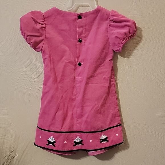 HARTSTRINGS BABY PINK CORDUROY DRESS WITH CUPCAKES ON HEM, SIZE 12 MONTHS - Picture 6 of 11